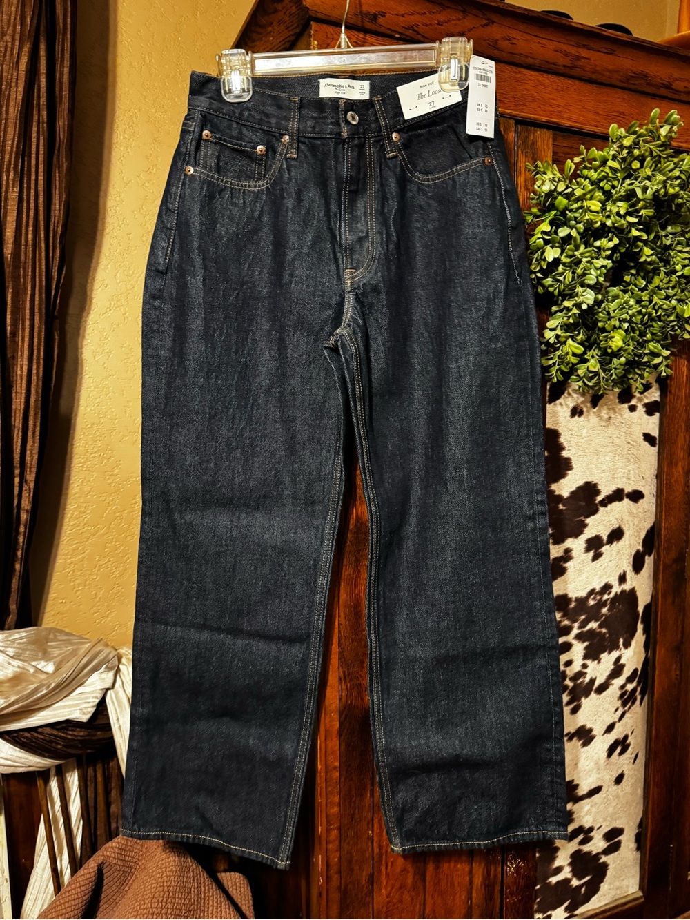 Abercrombie & Fitch Dark Indigo Straight Jeans